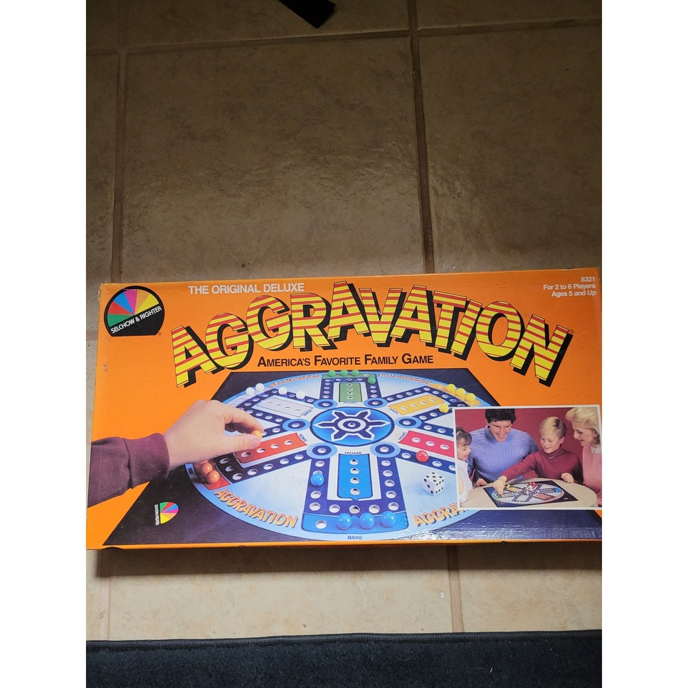 AGGRAVATION Vintage 1987 Deluxe Board‎ Game Selchow & Righter 8321 Retro Family